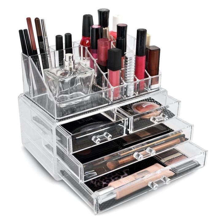 Acrylic%20Cosmetic%20Organizer%20Makeup%20Holder%20Display%20Jewellery%20Storage%20Case%20With%20Drawer%20-%20Image%202