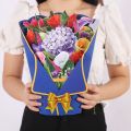 Bouquet Shape Greeting Card 3D Pop Up Greeting Cards Creative Invitation Card for Mothers Day Wife Lover Gifts Home Decoration. 