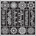 8 Tikki & 6 Bail Beautiful Mehandi Design Sheet   Mehndi Stencils Stickers   Reuseable. 