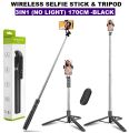Best 3 IN 1 Wireless Selfie Stick R1 (WITHOUT LIGHT) R1S (WITH LIGHT) Tripod Stand and Bluetooth Shutter for Tiktok youtube Vlogging Photography Traveling. 