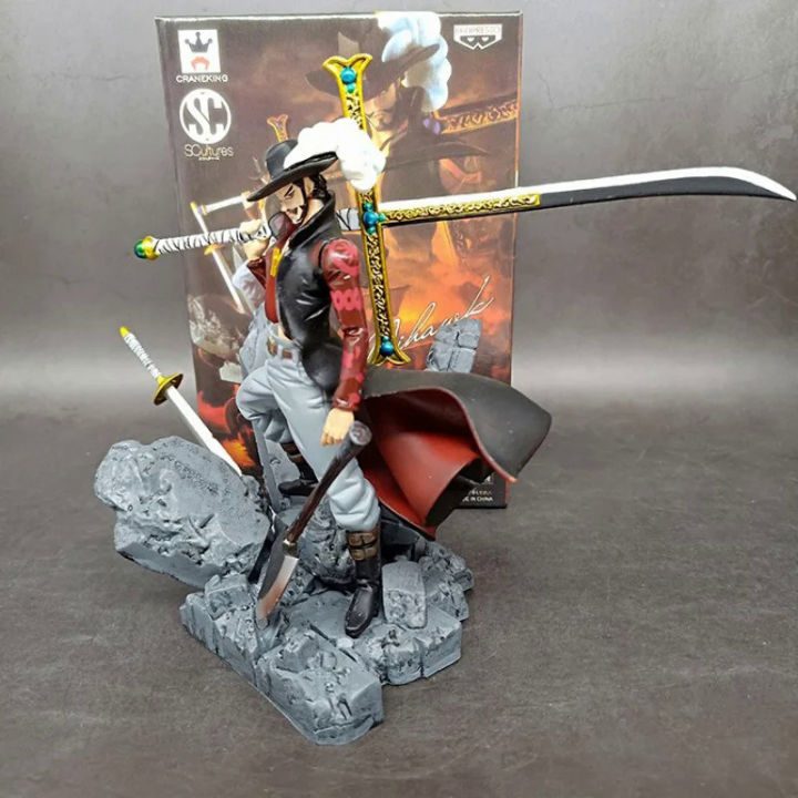 Anime One Piece The Battle Over The Dome Dracule Mihawk Action Figure Model Figma Statue Collection Toy Desktop Decoration Dislikelike
