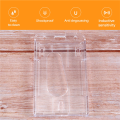 CGearuppt 1x Vertical Hard Plastic Badge Holder Double Card ID Multi Transparent 10x6cm. 