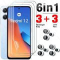 For Xiaomi Redmi 12 4G 6in1 Hydrogel Film Screen Protector for Redmy 12 Redmi12 23053RN02A 6.79inch 2023 Camera Lens Glass. 