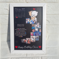🥰 Best Product 💯 Moon Shaped CUSTOMIZE BIRTHDAY FRAME 24 pics with calender and message of your choice I Customized Photo Frame , Birthday Gift, Anniversary Gift, Wedding Gift, Gift for Friends, Girls,Boys,Fiance,Bestie.. 