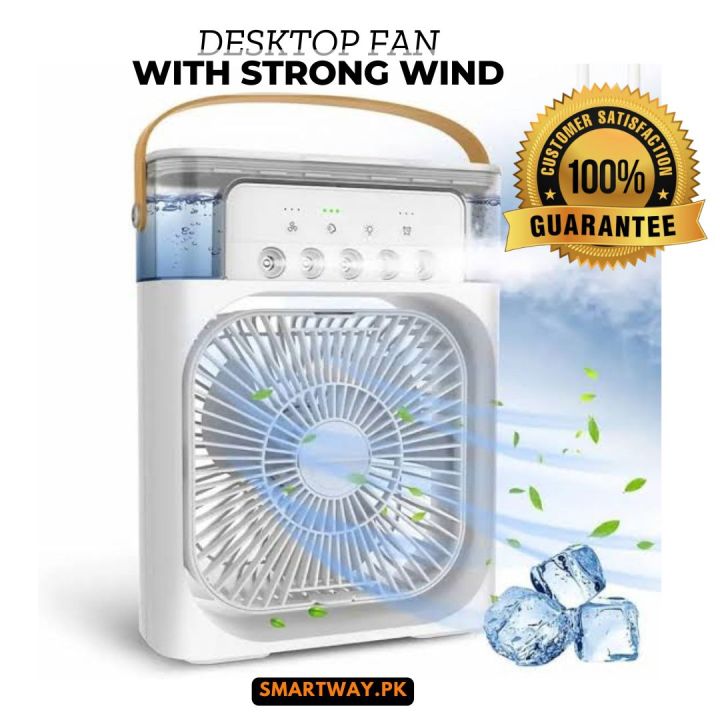 Large Size Mini Mist Cooling Portable Air Conditioner Fan Household Hydrocooling Water mist Cooler Portable Air Adjustment For Office 3 Speed Fan & Mist