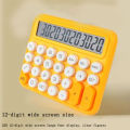 Mechanical Switch Calculator Aesthetic Calculator Cute 12 Digit Large Lcd Display Big Button Desk Calculator Colored Handheld Calculator for Everyday Life and Basic Office (Blue, Pink) - 1 Piece. 