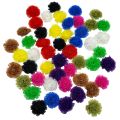 45-PACK MULTICOLOR ORGANZA FLOWERS FOR CRAFTING. 