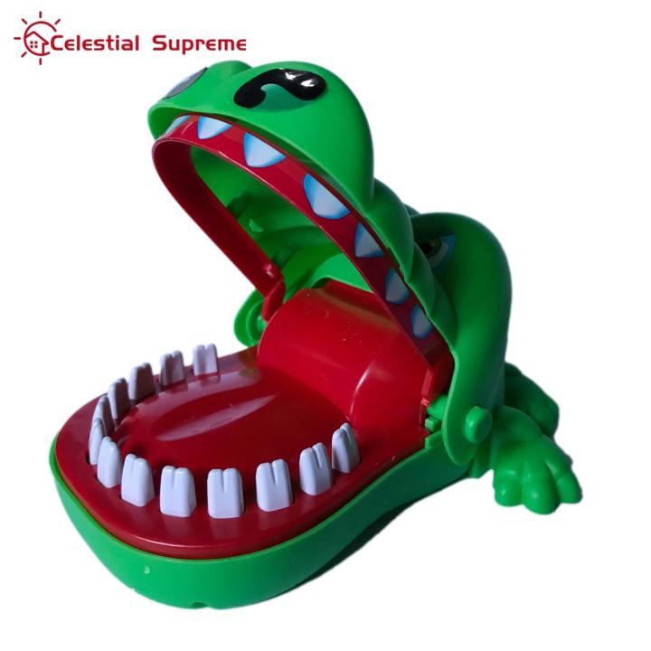 Bite Fingers Toy Green Body Crocodile Teeth Toys Game Family