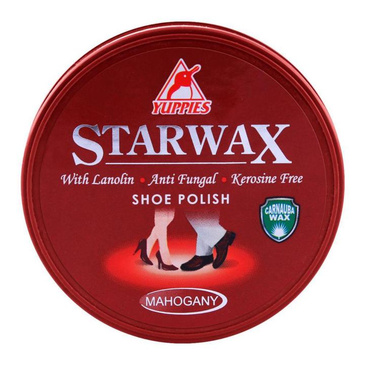 Yuppies Star Wax Anti Fungal Shoe Polish Mahogany Paste 48 ml (Made in Malaysia)