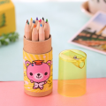 Manga 12 Color Pencils Crayons Set for Children Cute Anime Stationery Oily Colored Pencils for Drawing Sketch Art Supplies. 
