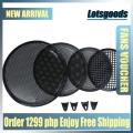 {}1Pc 8/10/12 inch Black Metal Mesh Round Car Subwoofer Speaker Cover Part(Black)-8 - intl. 
