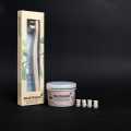 Mustawak Miswak Tooth Brush + 50gm Miswak Powder + 4 Replaceable Heads. 
