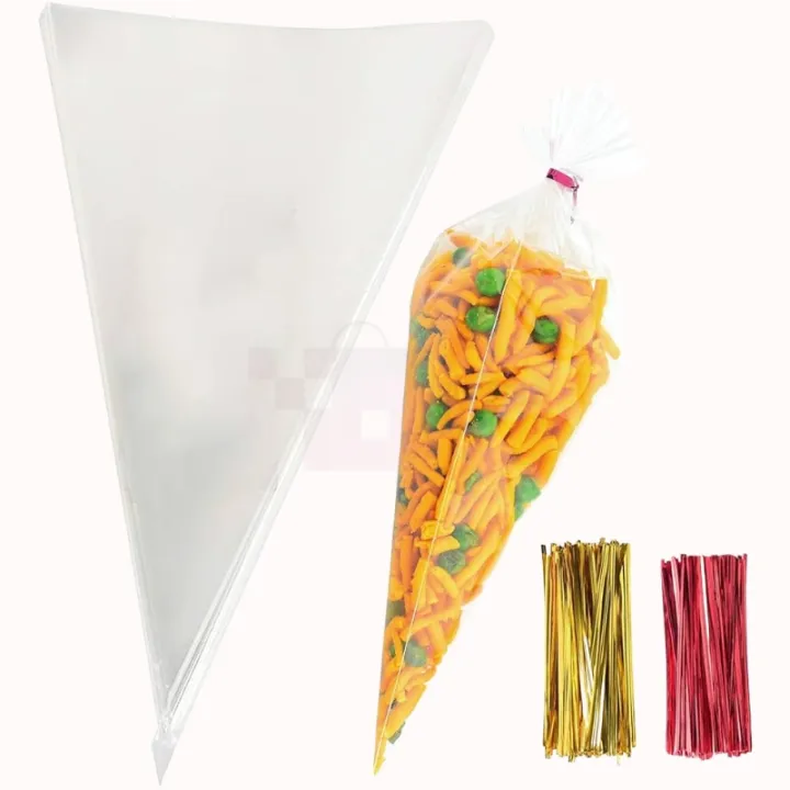 CLEAR%20CONE%20SHAPE%20CANDY%20BAGS%20-%20POPCORN%20BAGS%20-%20WEDDING%20BAGS%20-%20FLOWER%20BAGS%20-%20CONE%20SHAPE%20BAGS%20-%20PACK%20OF%2025%20-%20Image%202