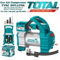TOTAL Auto Air Compressor Tyre Inflator for Cars Motorcycles - 12v DC - TTAC1406. 