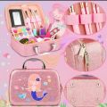 Kids Makeup Kit for Girls, Washable Real Makeup Set for Little Girls, Big Kit of Play Makeup for Girls Applies Like Real Makeup But Washes Off Easily Cute Carry Case for 4 5 6 7 8 9 Year Old. 