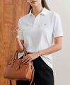 Fitted - Pure White POLO Shirt For Women. 