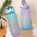 tumbler water bottle Water bottle 2 Liters Water Bottle Motivational Drinking Bottle Sports Water Bottle Time Marker Sticker Portable Reusable Plastic Cups. 