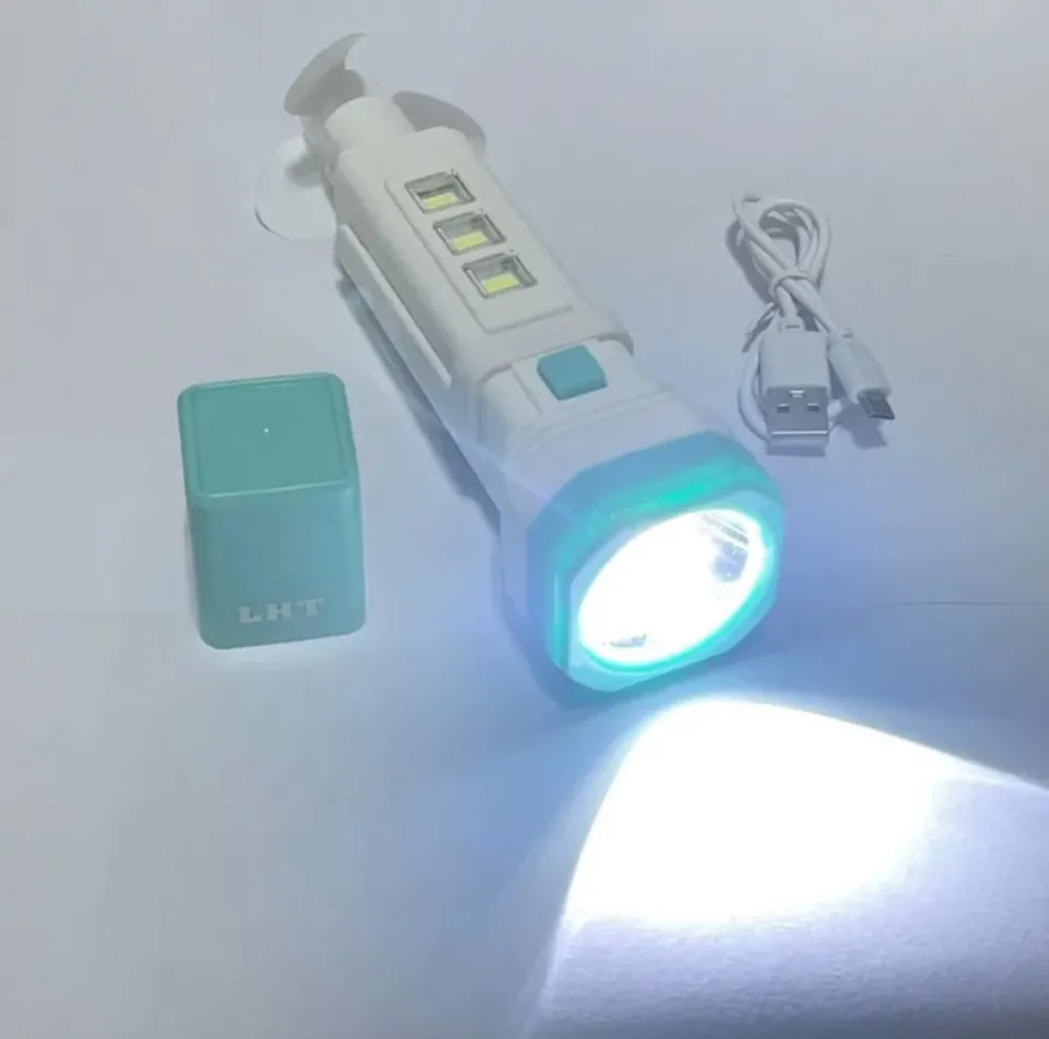 Solar Rechargeable LED Flashlight With Fan and Lantern LED Charging Light  Lamp | Daraz.pk