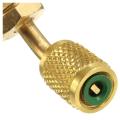 R410a R134a Brass Shut Valve For A/C Charging Hoses HVAC 1/4inch AC Refrigerant. 