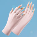 Summer Ice Silk Half Fingers Gloves Women Breathable Thin Fingerless Gloves Outdoor Riding Driving Gloves Sunscreen Mittens. 