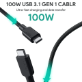 Aukey Gen2 E Marker PD 100W USB 3.1 Type C To Type C Cable (CB-CD21). 