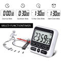 Kitchen Timer, Magnetic Kitchen Timer, with Adjustable Sound Alarm and Memory Function for Cooking and Studying. 