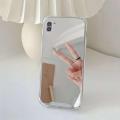 Back Cover for Sharp Aquos R2 Luxury Silver Mirror Stylish Plating Fancy Soft Casing Silicone Phone Case Shiny Bling Pouch for Girls and Boys - Silver. 