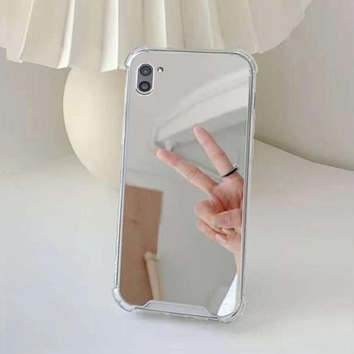Back Cover for Sharp Aquos R2 Luxury Silver Mirror Stylish Plating Fancy Soft Casing Silicone Phone Case Shiny Bling Pouch for Girls and Boys - Silver