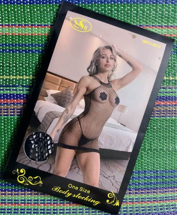 Full%20Body%20Stocking%20-%20Transparent%20Fishnet%20Bridal%20Lingerie,%20One%20Size,%20Stretchable%20Nylon%20-%20Image%205