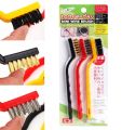 3PCS Small Brush Set Cleaning Brushes Iron Nylon Copper Wire for Car Kitchen Gas Stove Cleaning Tool. 