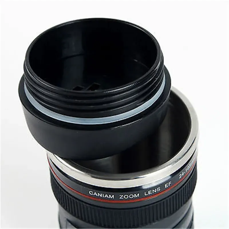 Camera Lens Travel Thermos Mug