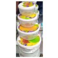 Food Container Bowl Microwave Safe BPA Free Plastic Bowl - 4Pcs Set Storege jar,box,multipurpos bowl fine quality. 