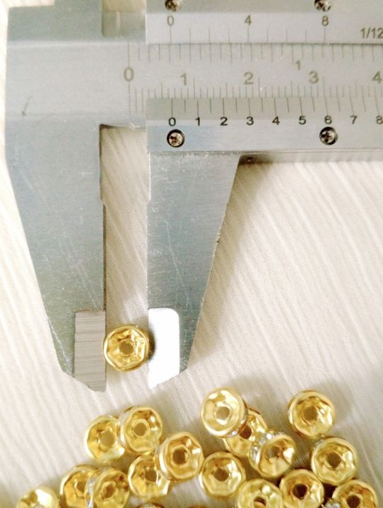 150Pcs%206mm%20Silver%20and%20Golden%20Rhinestone%20Round%20Spacer%20Beads,%20Charm%20Beads%20For%20Making%20Jewelry%20Decorative%20Beads%20with%20Artificial%20Crystal%20for%20DIY%20Jewelry%20Making,%20Bracelet%20and%20Necklace%20Beading%20Accessories%20-%20Image%203