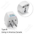 Universal 3pin USA American Plug Adapter EU US UK To USA Canada Travel Adapter Socket Electrical Plug Converter Power Charger. 