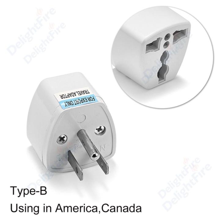 Universal 3pin USA American Plug Adapter EU US UK To USA Canada Travel Adapter Socket Electrical Plug Converter Power Charger