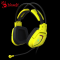 Bloody G575 Virtual 7.1 Surround Sound Gaming Headset - RGB - 7.1 Virtual Sound - Detachable Mic. Design - USB Plug - Punk Yellow Colour. 