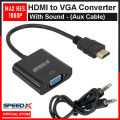 Speed X HDMI to VGA Converter (HDMI to VGA Converter with Sound). 