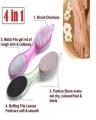 4-In-1 Multi Use Pedicure Paddle Brush (Cleanse, Scrub, File And Buff). 