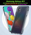 Ultra Clear Slim for Samsung Galaxy A51 Airbag Anti-Slip Grip Soft Back Cover Case with Best Camera Protection & Anti-Dust Plugs. 