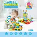 83 Pcs Electric Building Block Gear Toy Set DIY Plastic Brick Toys Colourful Building Block Large Particle Electric Gear Rotating Assembly Block Children Early Education Puzzle Fun Learning Blocks. 