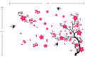 Blossom Birds Wall Sticker Mural  Wall Art Decal  DIY Pastoral Style Wall Decals for Living Room and Bedroom TV Background. 