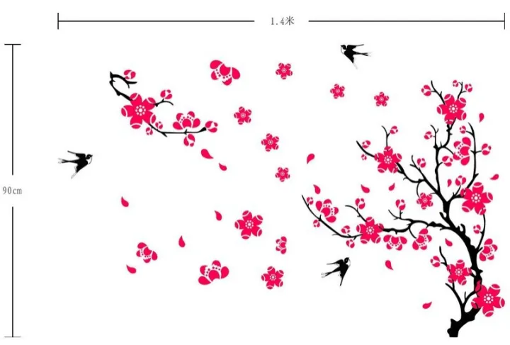Blossom%20Birds%20Wall%20Sticker%20Mural%20%20Wall%20Art%20Decal%20%20DIY%20Pastoral%20Style%20Wall%20Decals%20for%20Living%20Room%20and%20Bedroom%20TV%20Background%20-%20Image%202
