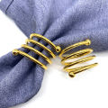 Electroplated Napkin Rings Elegant Napkin Rings Set for Table Decor Gold Silver Alloy Napkin Holders with Smooth Finish Perfect for Classic Napkin Rings. 