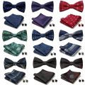 Men's Business Dress Bow Tie New Pattern European and American Fashion Bow Tie Three-piece Suit. 