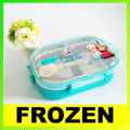 Frozen Character Stainless Steel Lunch Box For Students 2-Grid Lunchbox with Spoon. 