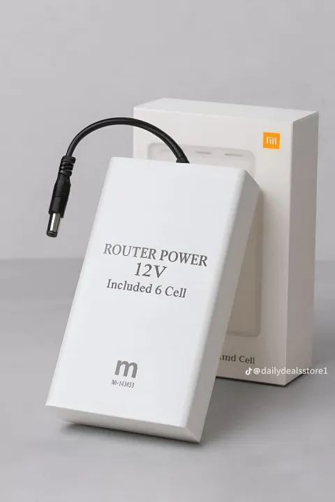 Wifi Router Battery Backup 12V Router Power Bank UPS | 6 Cell Backup Battery for WiFi Router ...