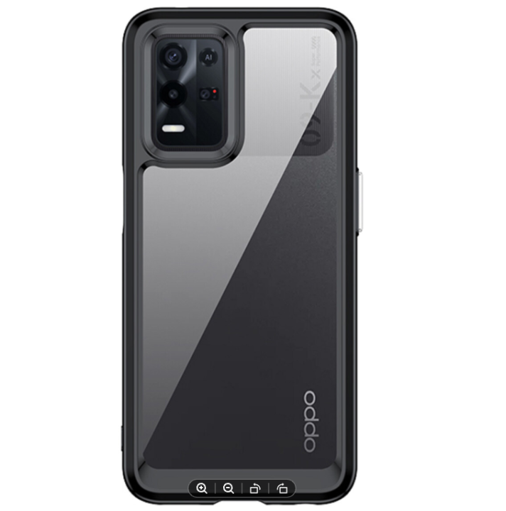 lthmy case for Oppo K9x Transparent Hard Back with Shockproof Enhanced Side Protective Bumper Phone Cover