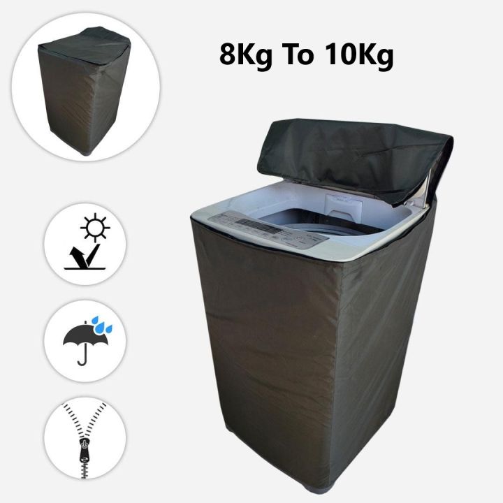 Washing Machine Cover For Top Load Machine Waterproof Cover Dustproof Machine Cover 8 kg To 10 Kg
