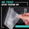 Muntazir 6 in 1 Seamless Heavy Duty Strong Sticky Hooks Strip for Wall Hanging Multipurpose Double Sided Self Adhesive Transparent and Waterproof Wall Sticking Hanger for Bathroom and Kitchen. 