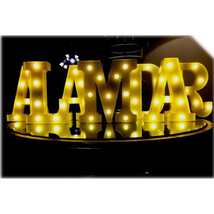 LED Alphabet Letter All led Letter A TO Z Light Up Marquee Letters for Night Light Wedding Birthday Party (1 Piece )